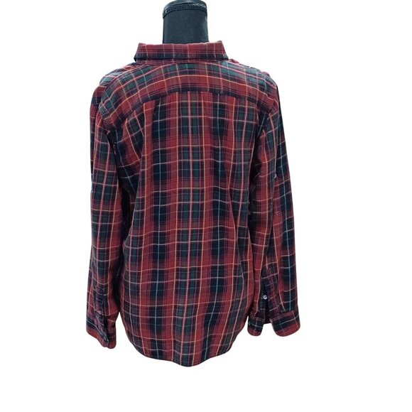 Lauren Jeans Co. Ralph Lauren Womens Plaid Button-Up Shirt L 100% Cotton Red/Gre - Picture 5 of 8
